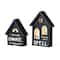 Glitzhome® 8"H Lighted Halloween Wooden House-shaped Table Decor Set